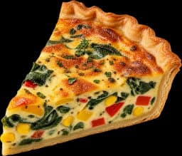 veg quiche slice